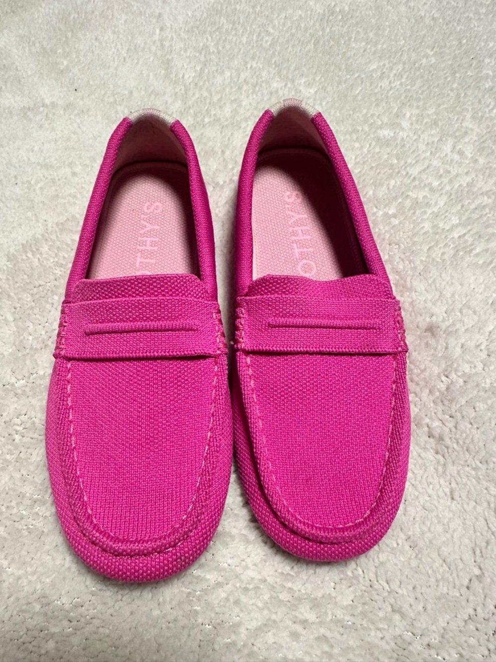 Rothy's Hot Pink Canvas Slip-On Loafers